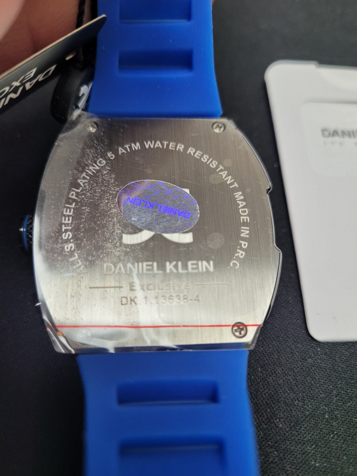 Daniel Klein Exclusive Chronograph Sport Wristwatch Blue Silicone Band 5 ATM