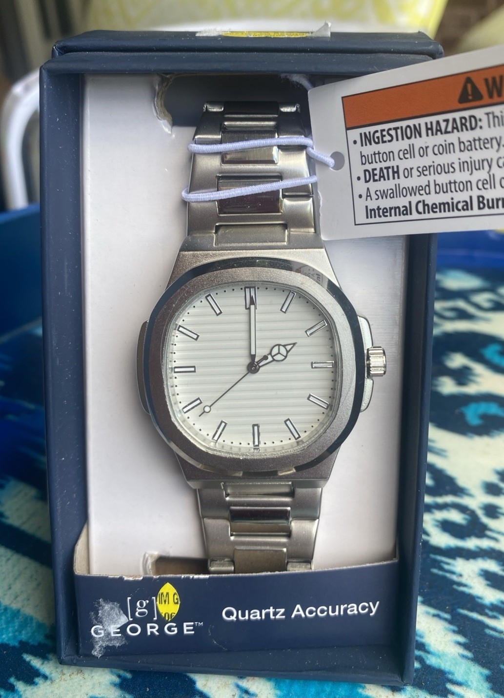 George Men’s Silver Case with Silver Matte Bracelet Watch