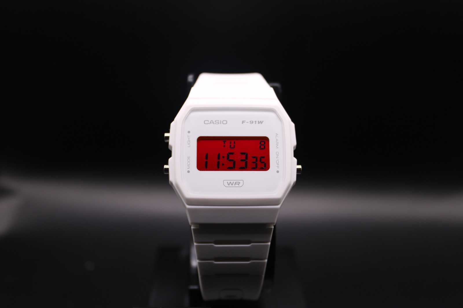 Casio F91-W White Version With Red Mod (Brand New) (Custom) (Made to Order)