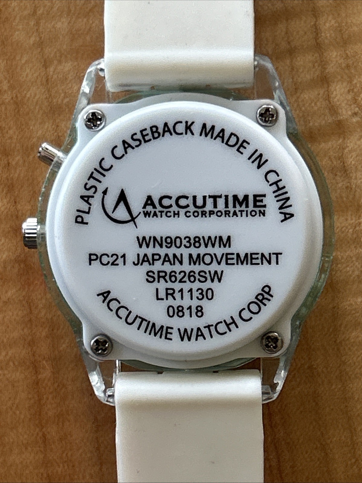 Accutime ALPACA Glitter Bezel Silicone Band Light-Up Floral Watch NEW BATTERIES