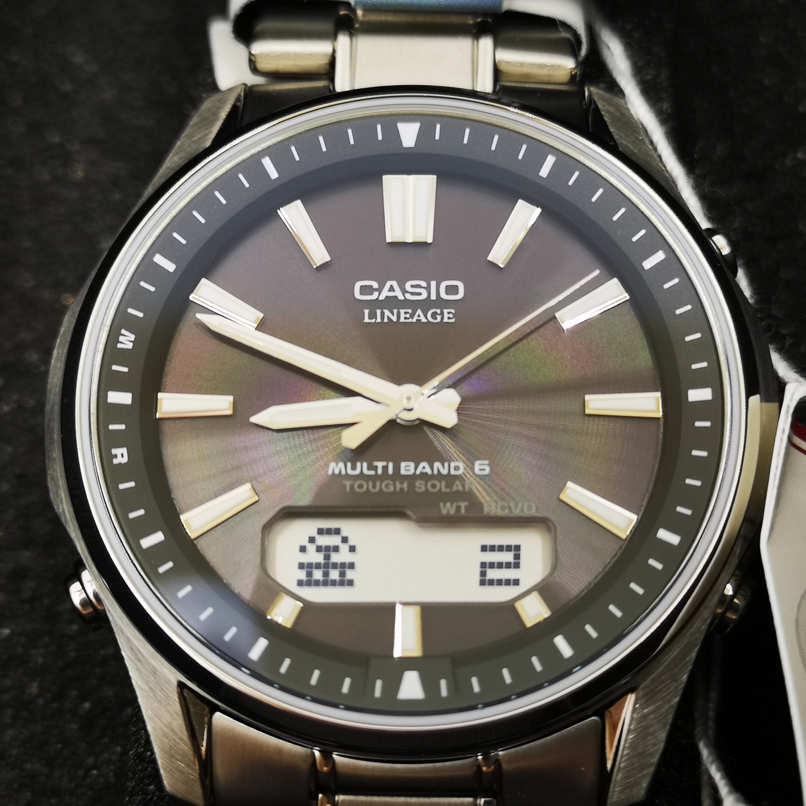 CASIO LINEAGE LCW-M100TSE-1AJF Black Silver Solar Radio Men’s Watch New in Box