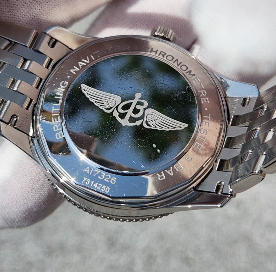 Breitling Navitimer A17326 Blue Dial Date Stainless Steel 41mm Men’s Box Papers