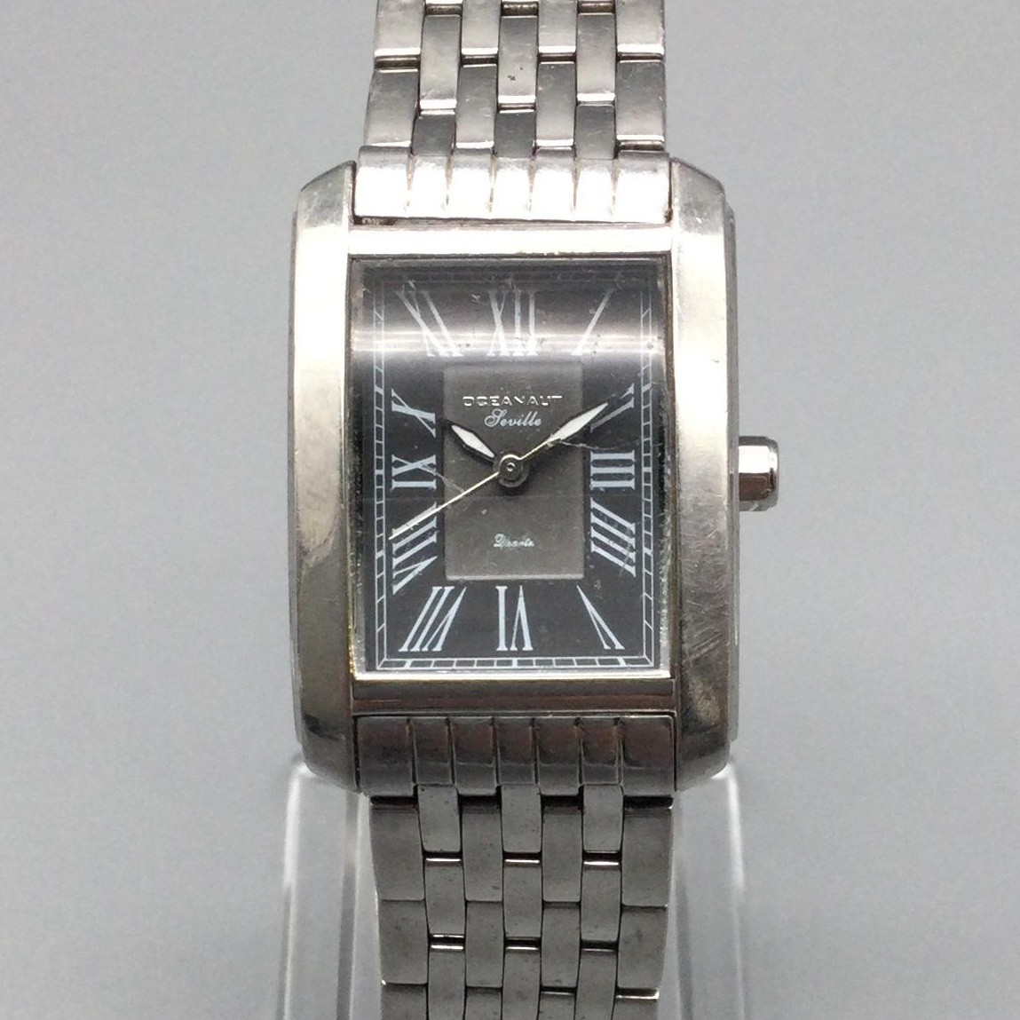 Oceanaut Seville Womens Watch 23mm Black Dial Silver Tone OS3004 New Battery 7″