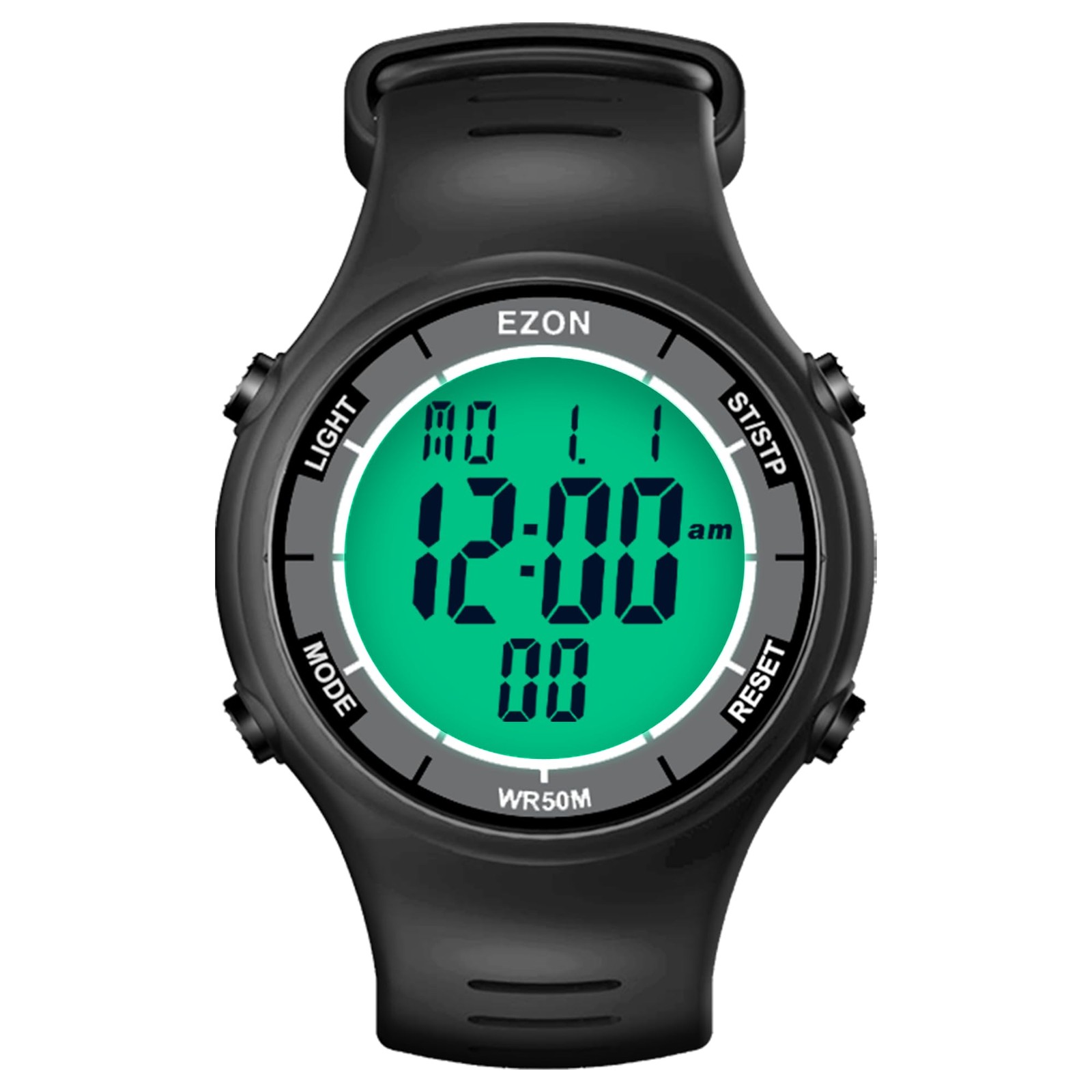 EZON Digital Watch with Stopwatch Countdown Timer Alarm EL Backlight,Ultra-Th…