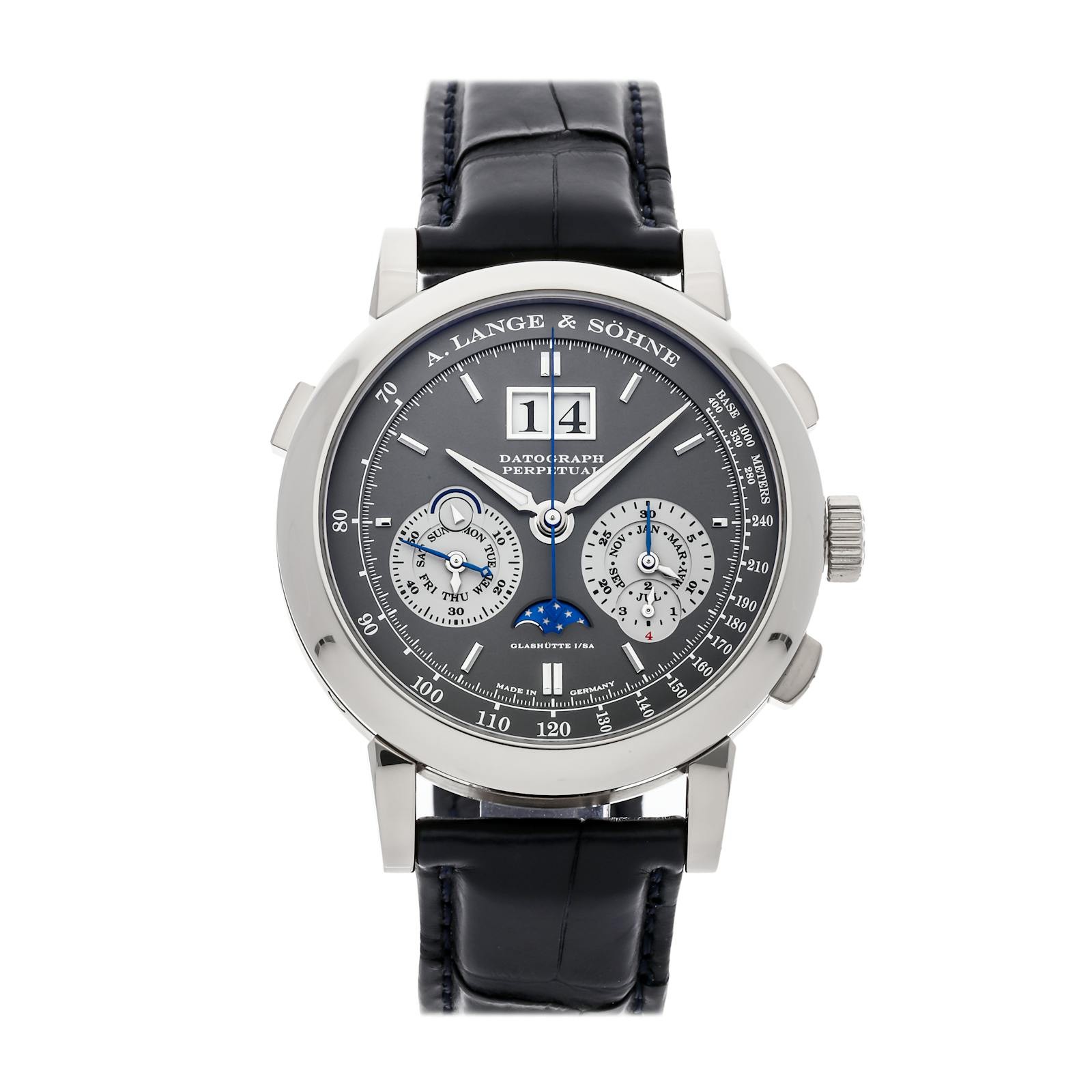 A. Lange & Sohne Datograph Perpetual Calendar White Gold Manual 41mm 410.038