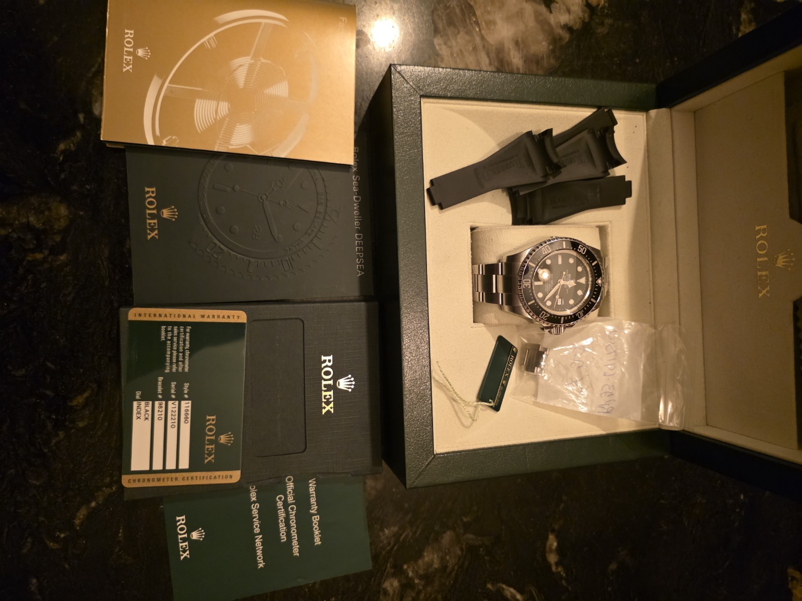 2016 MINT Rolex Sea-Dweller DEEPSEA 116660 Steel 44mm Black Ceramic Watch Box