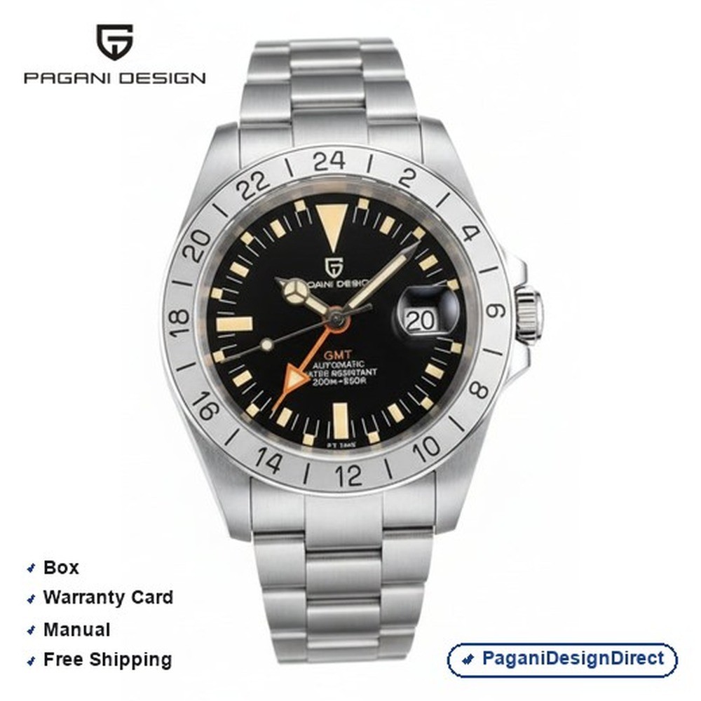 Pagani Design PD-1693 Yellow GMT Stainless Steel Automatic Men’s Watch