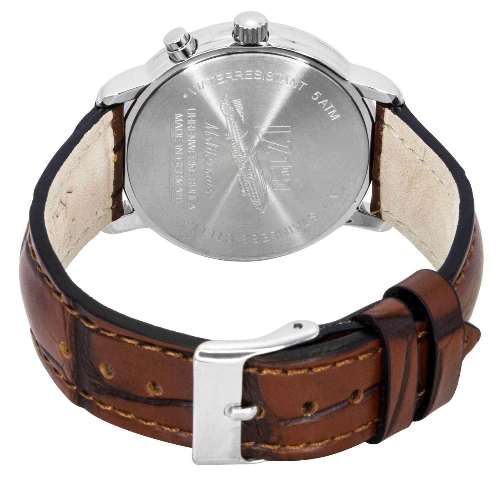 Zeppelin 100 Jahre Mediterranee Moonphase Blue DIal Quartz 96373 Mens Watch