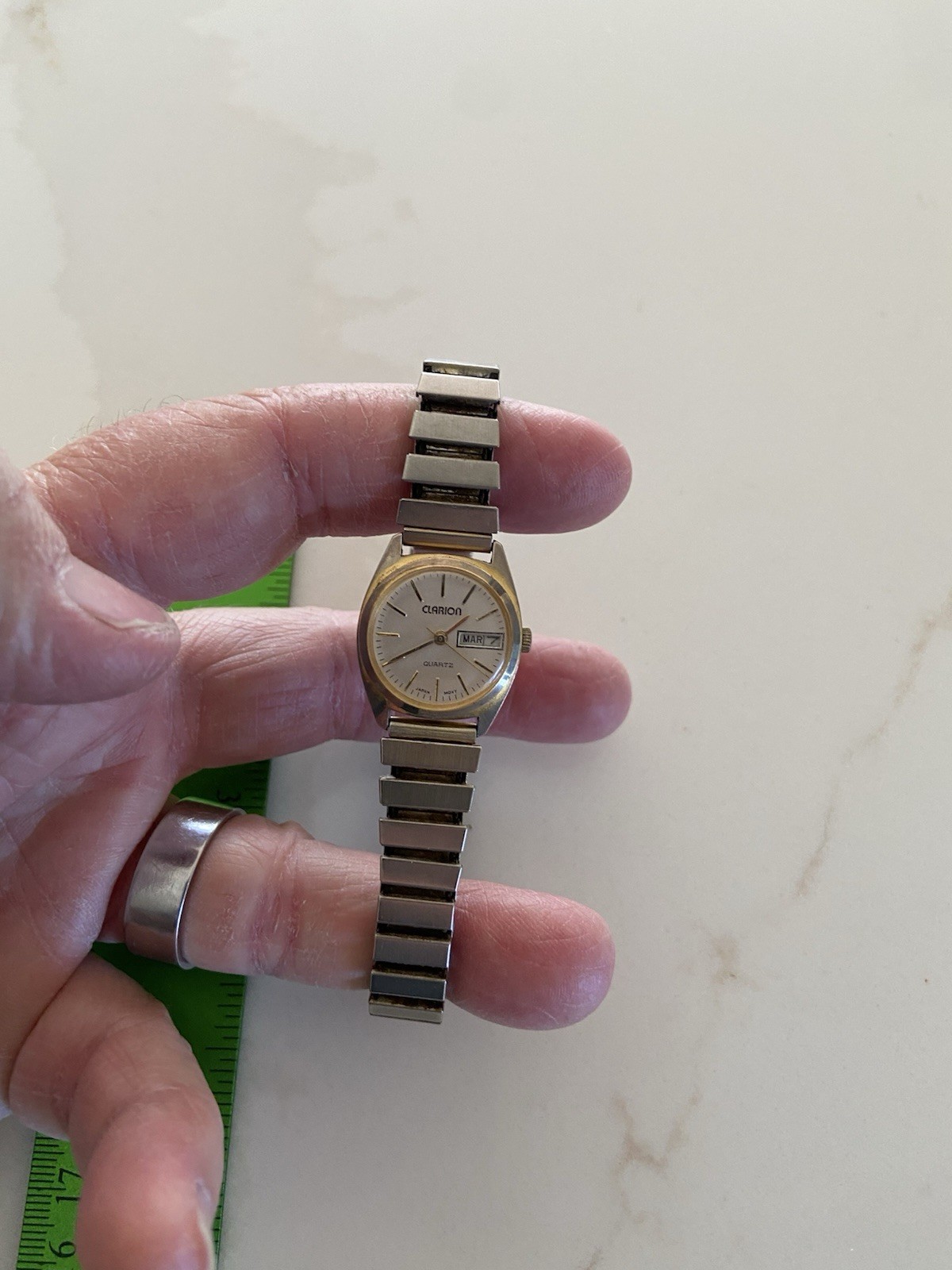 Clarion Quartz watch, which features both a day and date Display works great