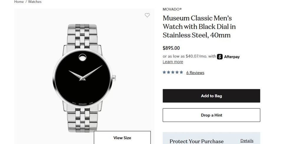 Movado Museum Classic 40mm Silver Stainless Steel Case with Silver Stainless…