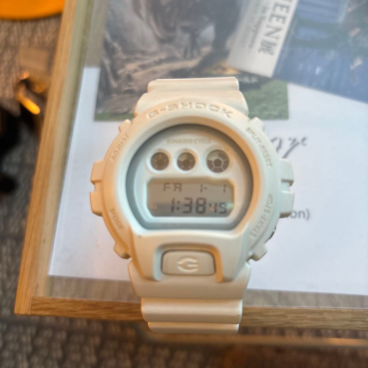 Kinashi Cycle CASIO Collaboration G Shock Round All White G SHOCK