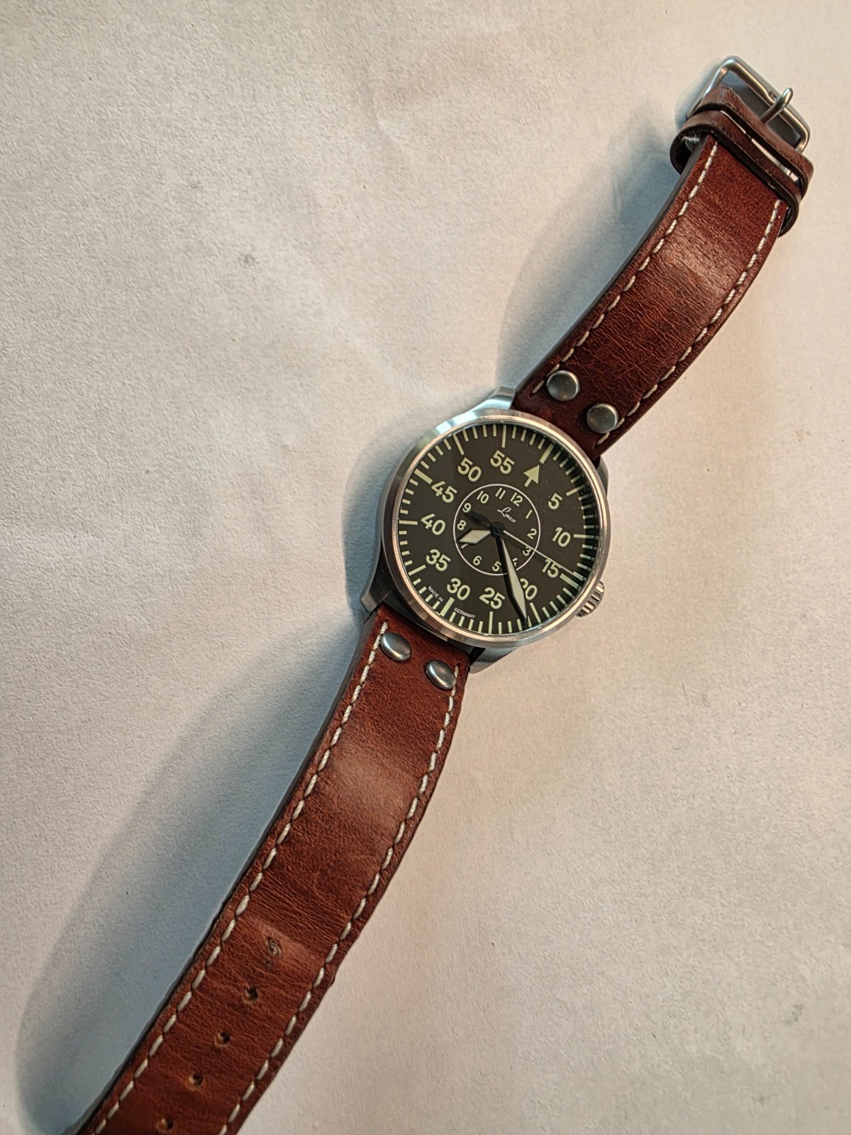 Laco Aachen 42 Automatic Pilot Watch 861690 Type B Flieger Sapphire Germany