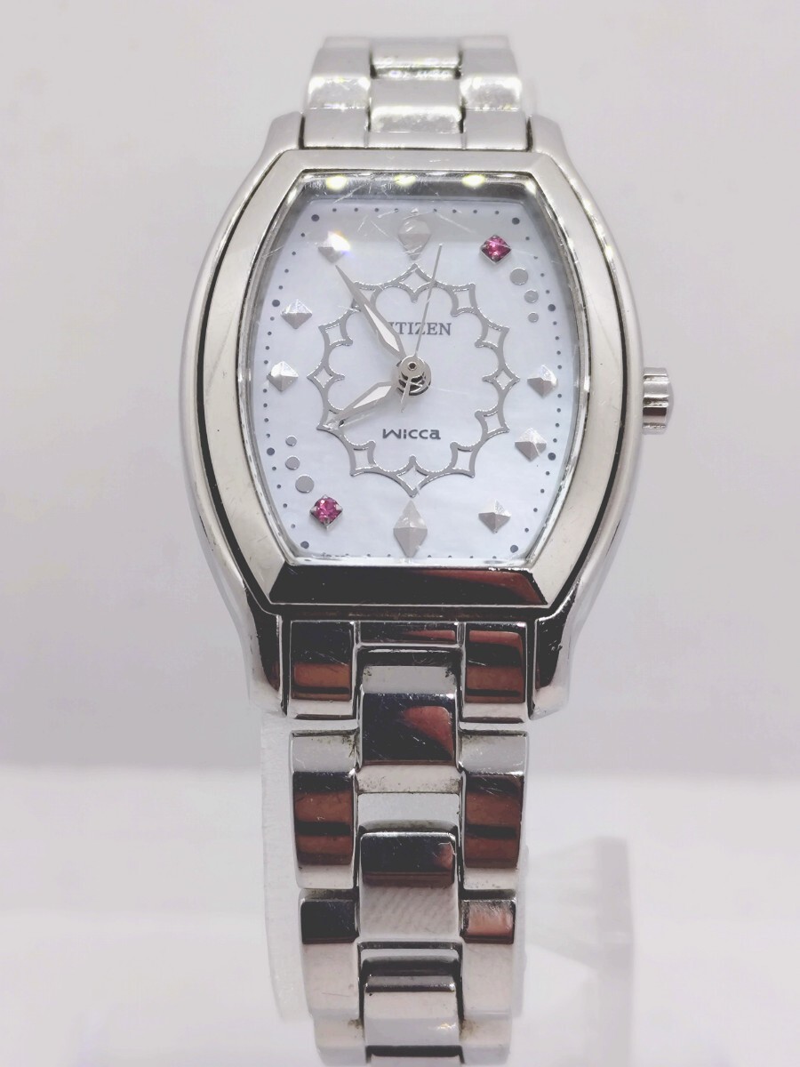 CITIZEN Citizen Wicca E031 S055351 Solar Ladies Watch with Stones Used Working I