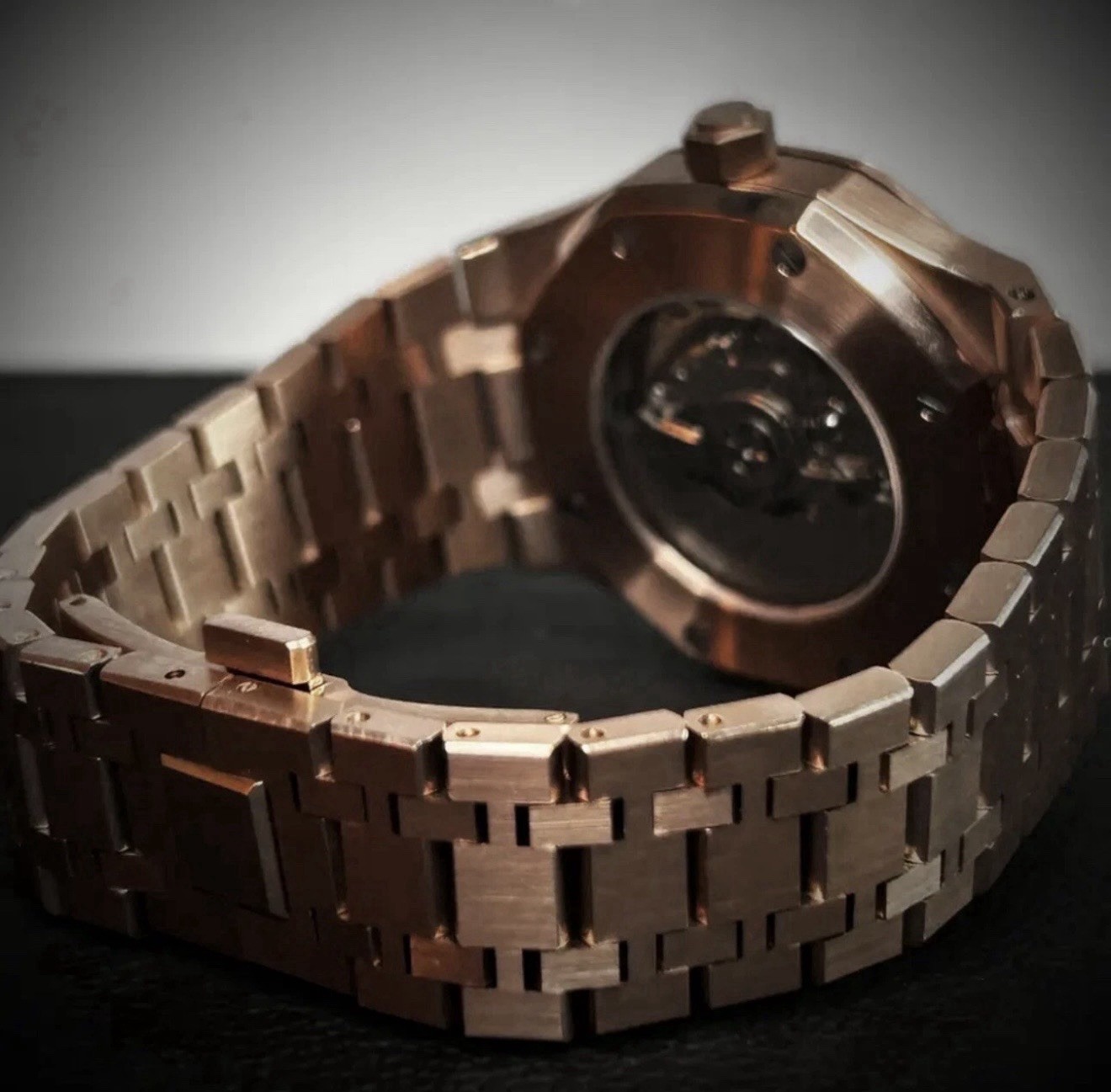 Custom Rose Gold “RO” Style Skeleton Mod w/ Nh70 Automatic Sapphire Crystal