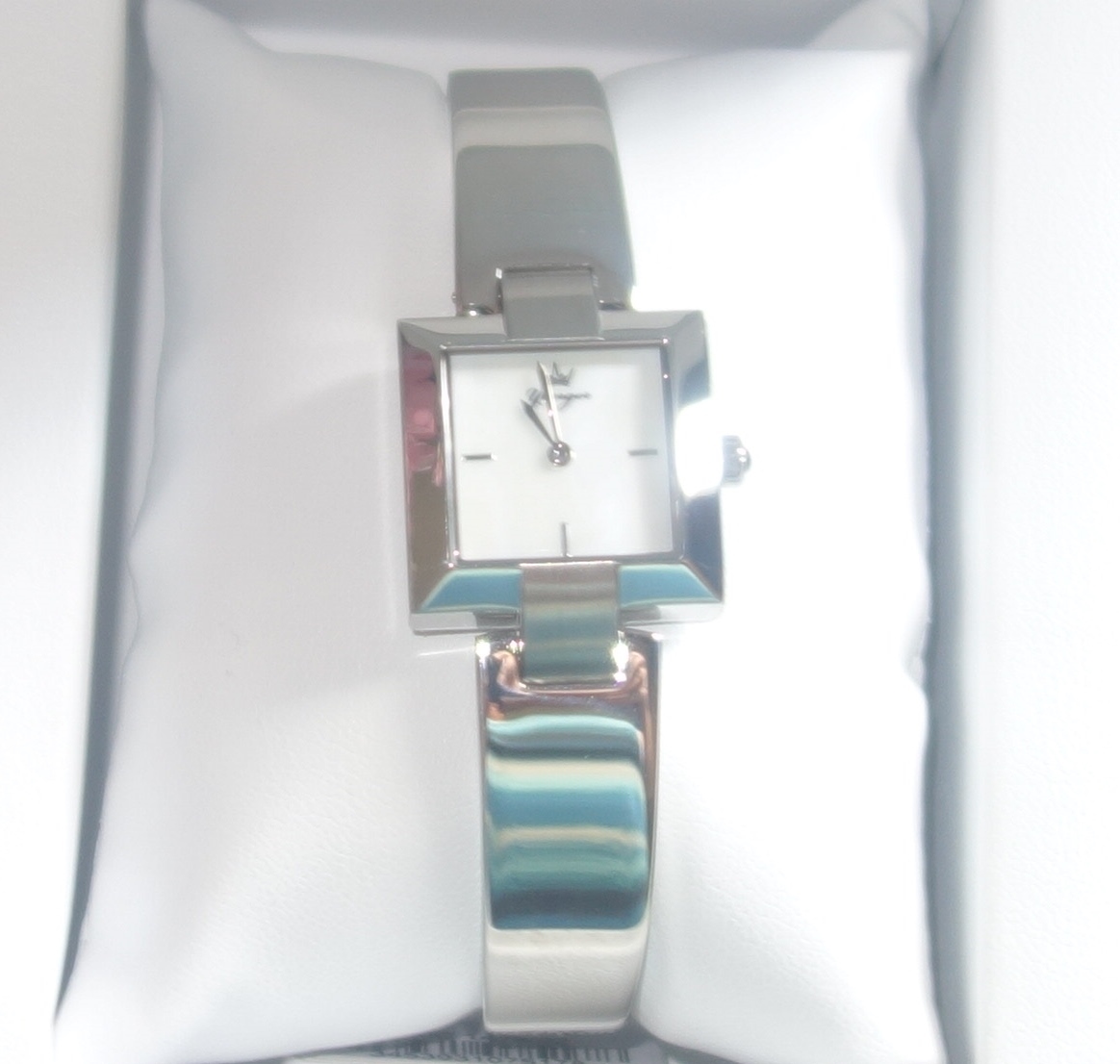 Yonger and Bresson Square MOP Dial Stainless Steel Watch DMC 1479/02 new