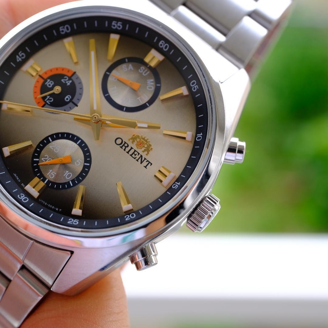 Orient NEO70 Silver Dial 18cm Running Battery Replaced Quartz Mens Wristwatch