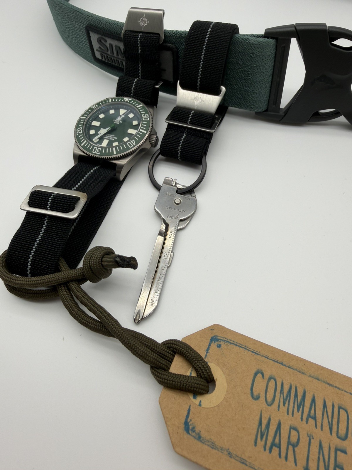 Tactical Frog Titanium NH35A Mechanical Watch Green Bezel Green Dial Fixed Lugs