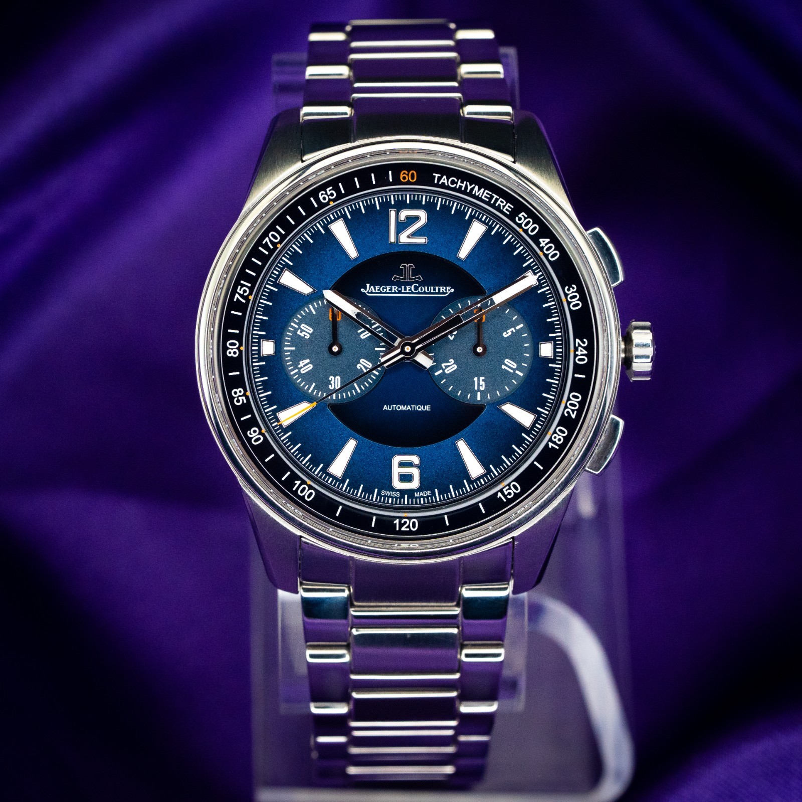 JLC Jaeger-LeCoultre Polaris Chronograph Q9028181 42mm Steel Blue 2023 Full Set