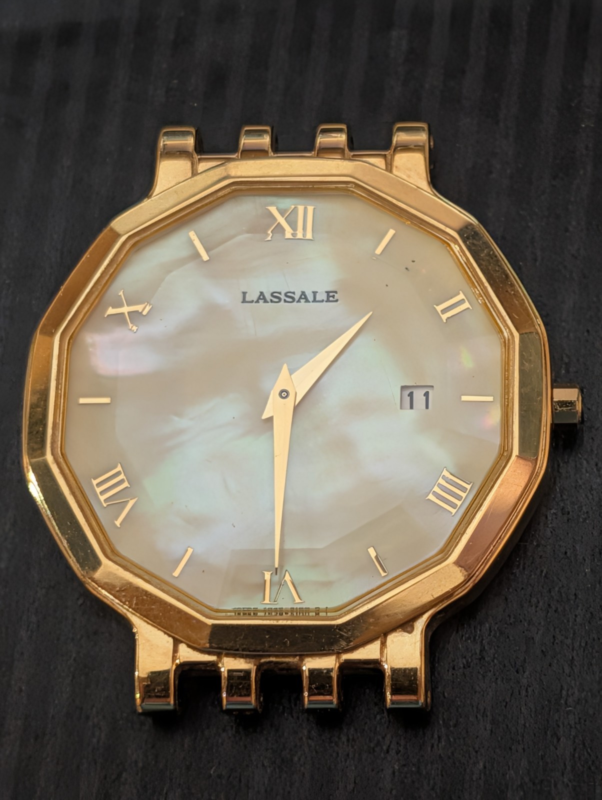 Vintage Seiko Lassale Mother Of Pearl Face – Gold Tone Bracelet Watch – Running