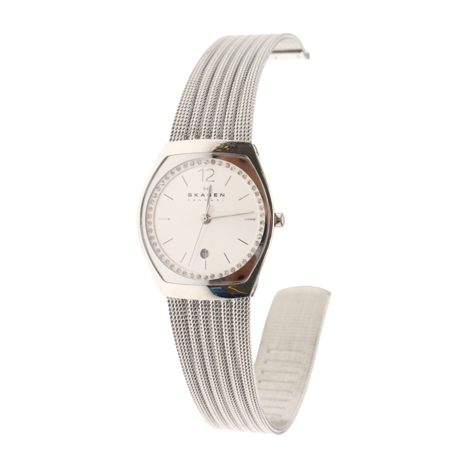 Skagen F2340 Asta Women’s Stainless Steel Mesh Crystal Watch SKW2247 28 mm