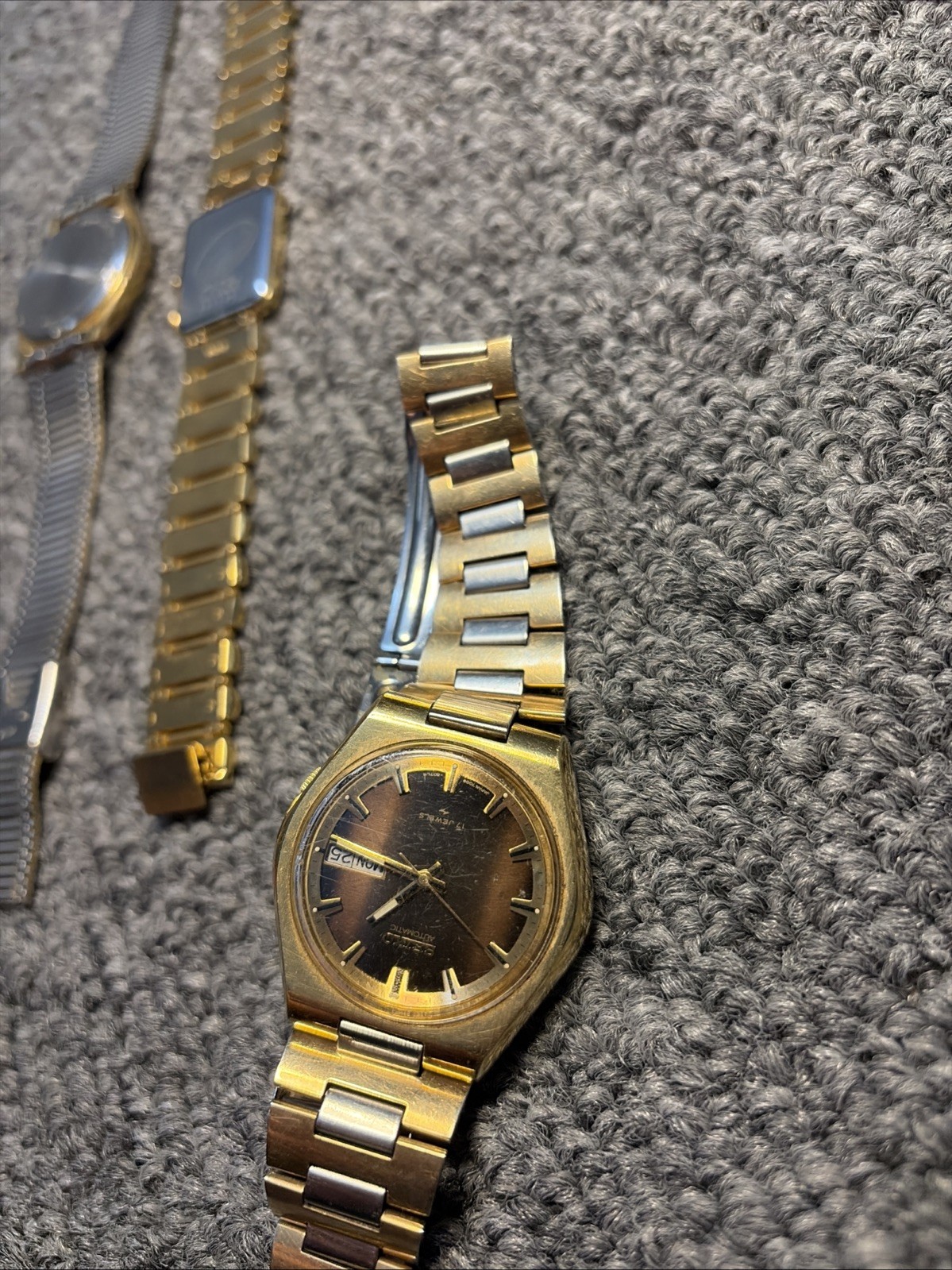 Seiko Automatic Wristwatch Stainless Steel 17 Jewels Day/Date Vintage 2 Others