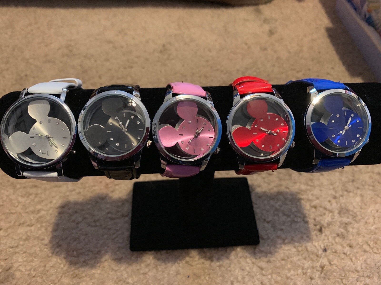 NEW MIckey Mouse-Inspired Red, White, Blue, Black, Or Pink Watches Choose One