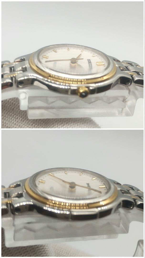 Working/Excellent Condition SEIKO Exceline 4J41-0060 Two-Tone Watch, 3 Hands