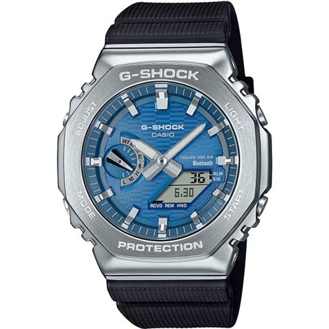 New CASIO G SHOCK GBM 2100A 2BJF Blue 20 ATM Water Resistant Tough Solar Mobile
