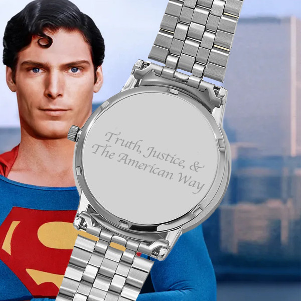 Superman Shield Engraved Wrist Watch Collection