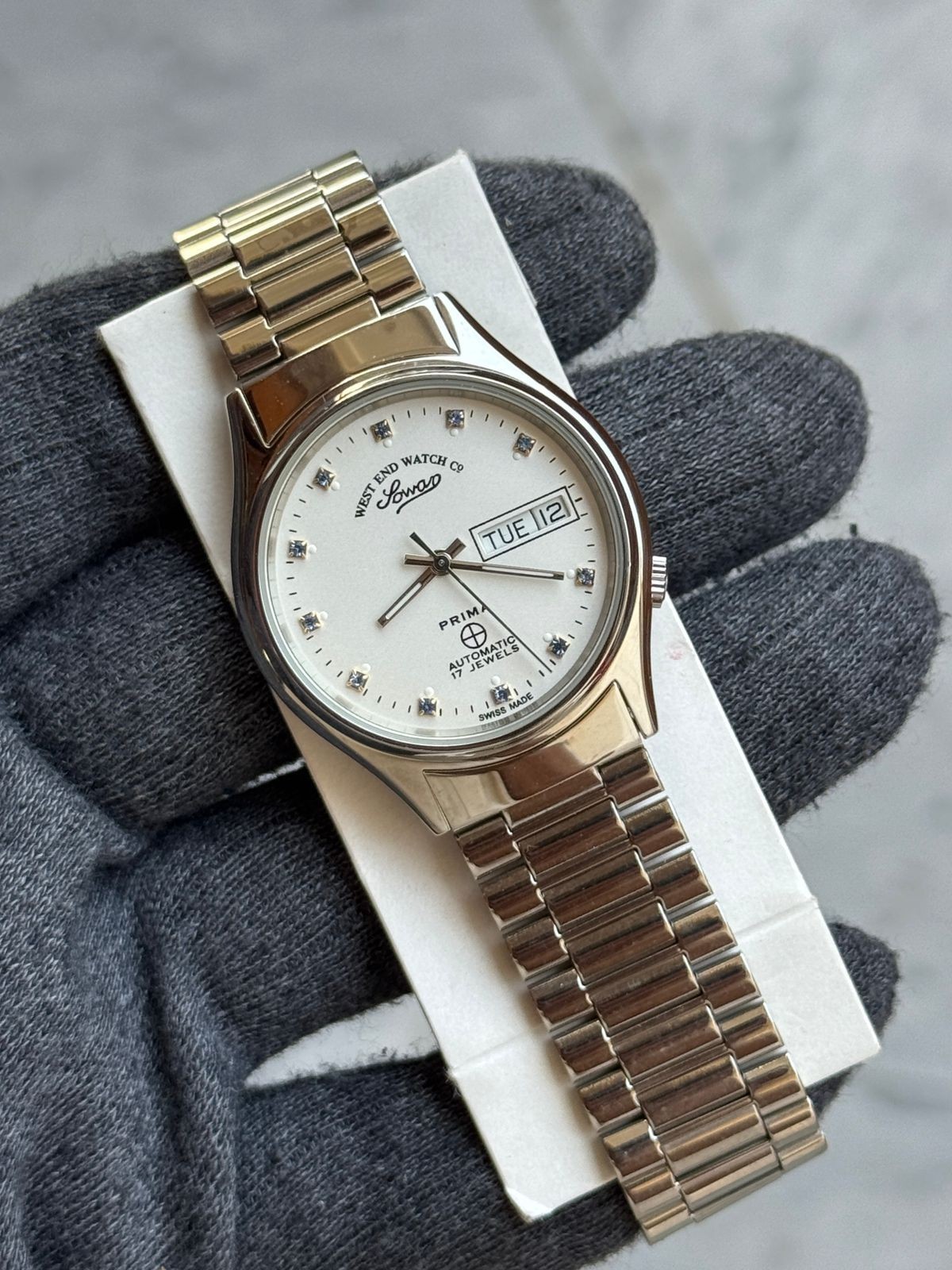 Vintage West End Prima Automatic Day/Date Mens Wrist Watch