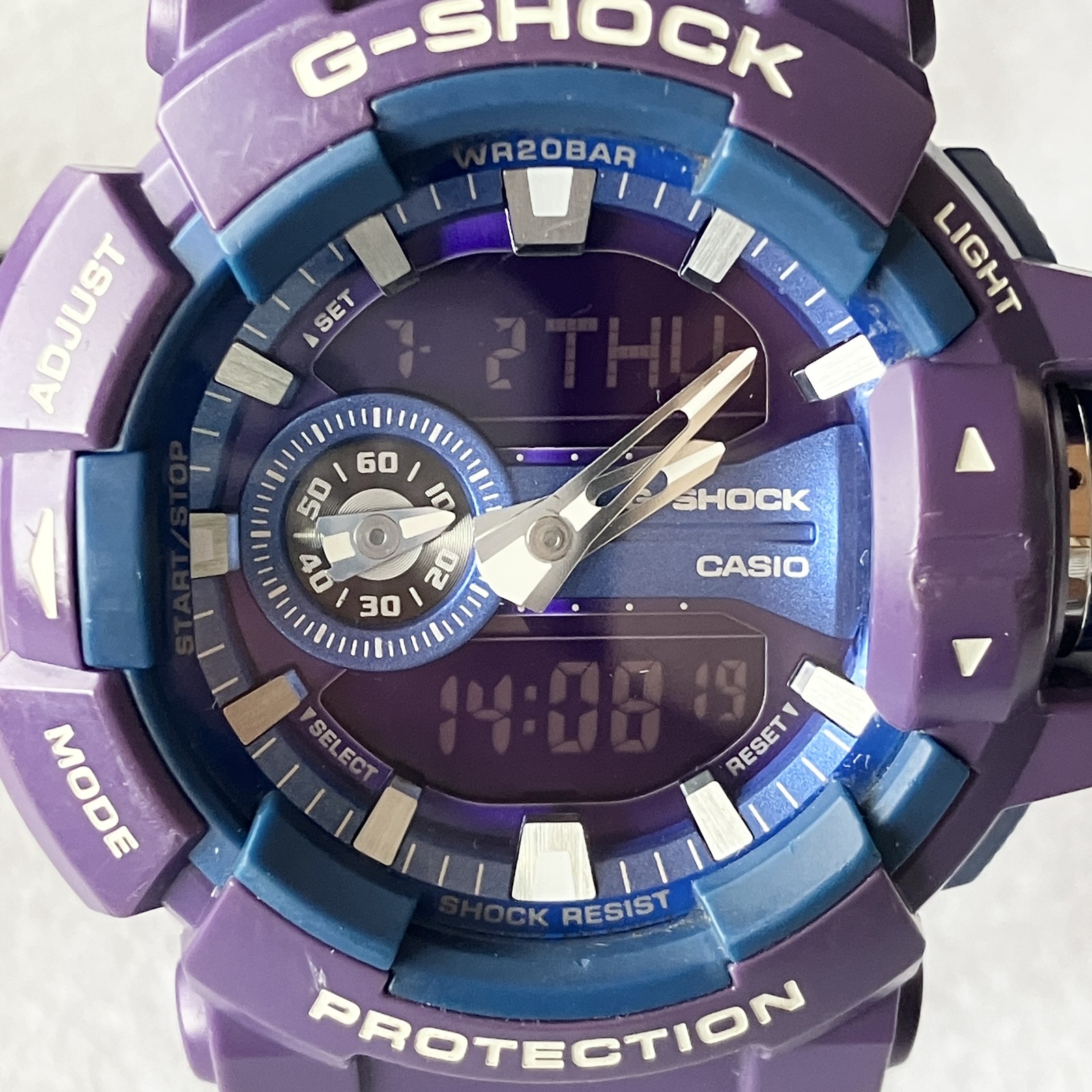 Casio G-SHOCK GA-400A Purple Analog Digital Men’s Watch Used Japan