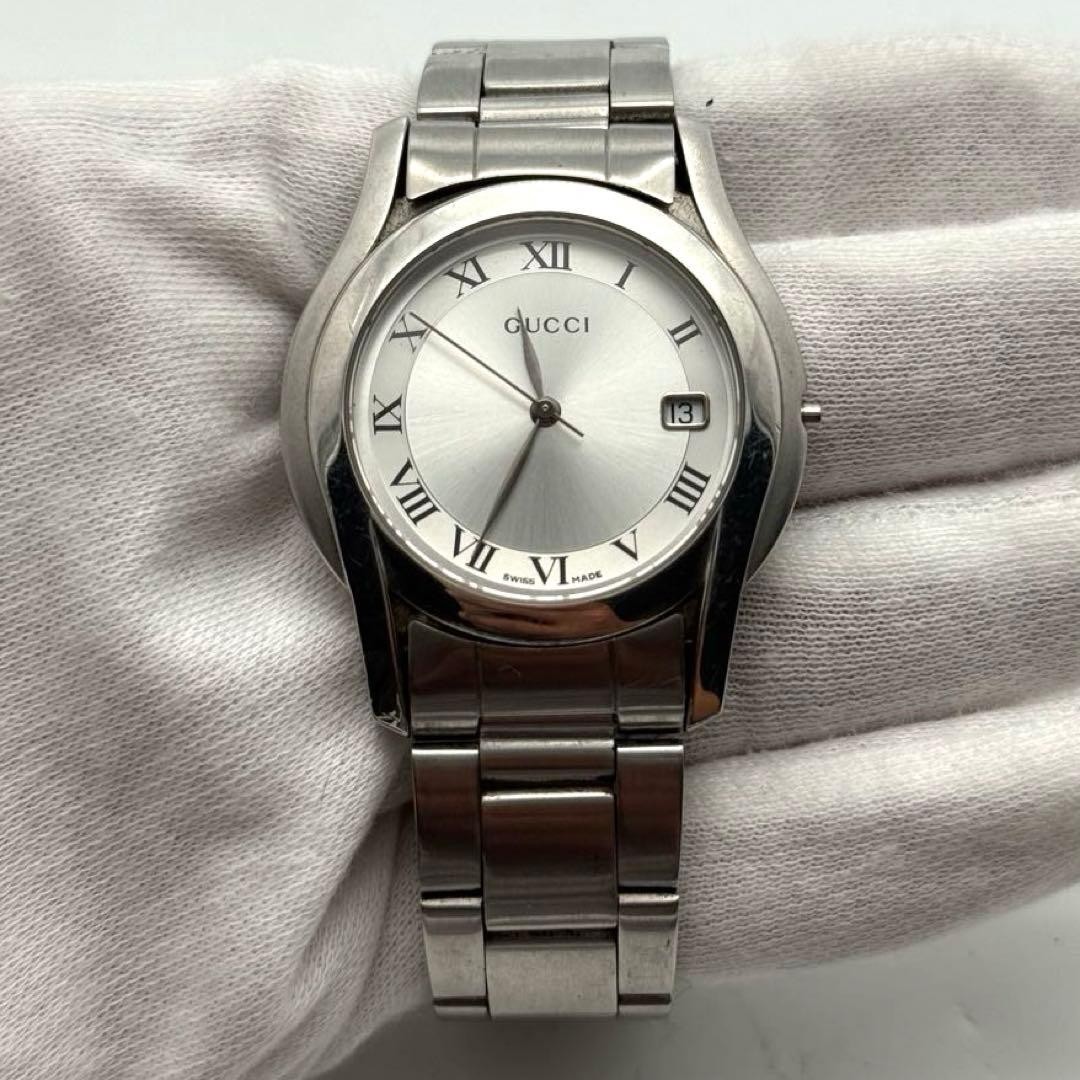 Gucci Watch Quartz 5500M Date Operation Unconfirmed Round