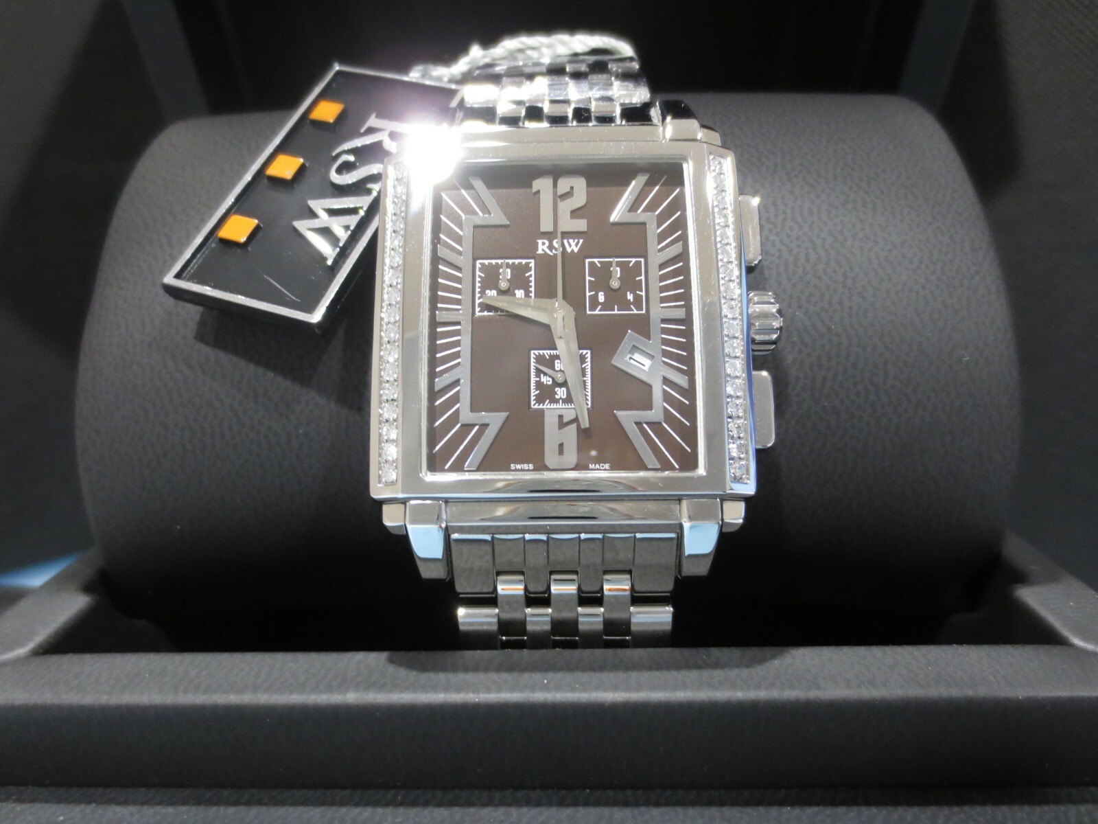 RSW Men’s 4220.BS.S0.9.D1 Hampstead Brown Dial Chronograph Diamond Watch