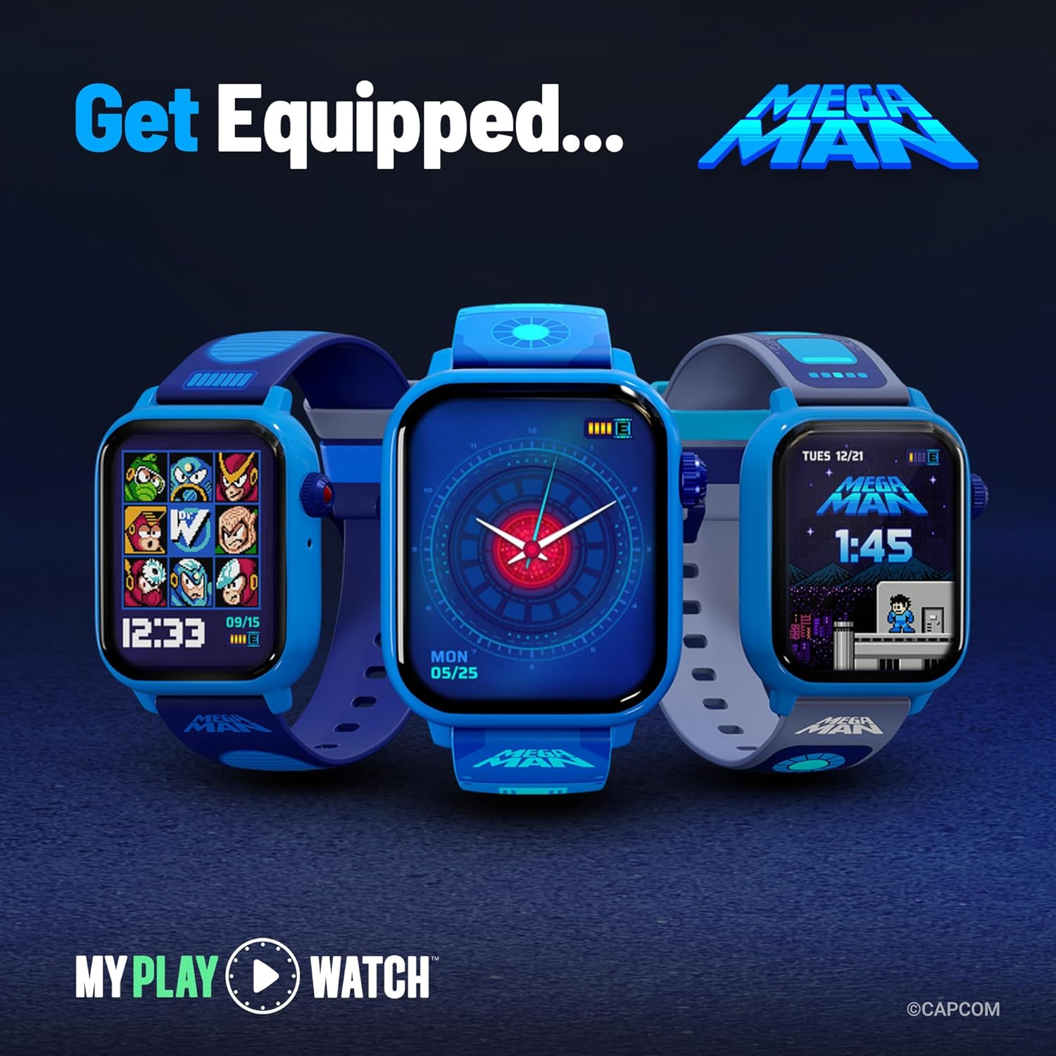 Mega Man Digital Gaming Watch with Preorder Bonus Band Bundle – Built from Mega