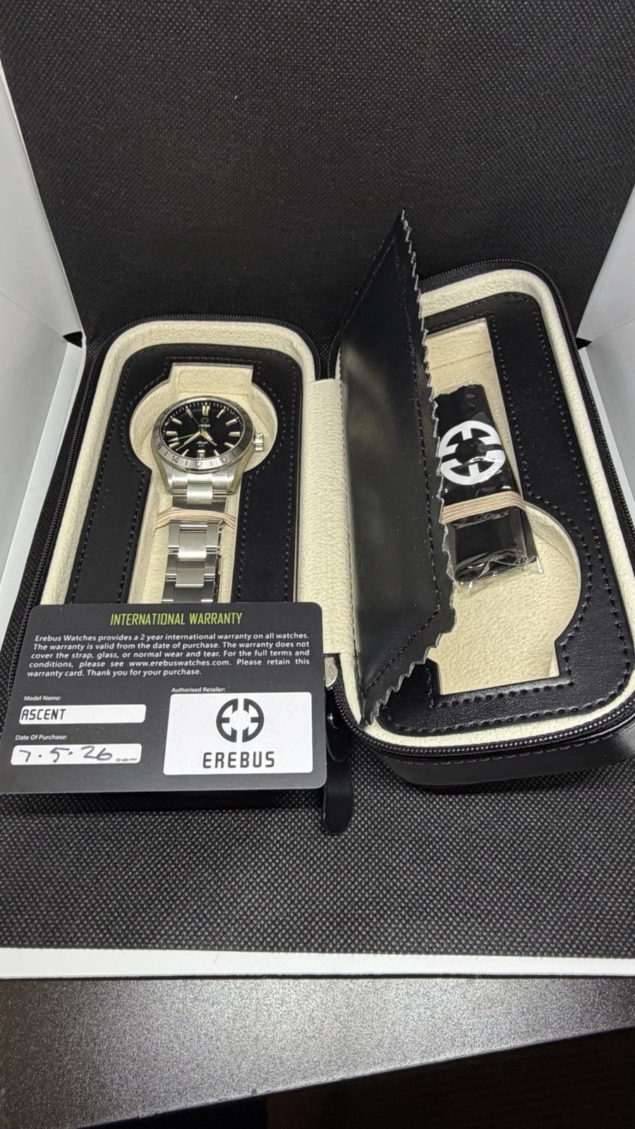 EREBUS Ascent GMT 40mm Automatic Black Gilt