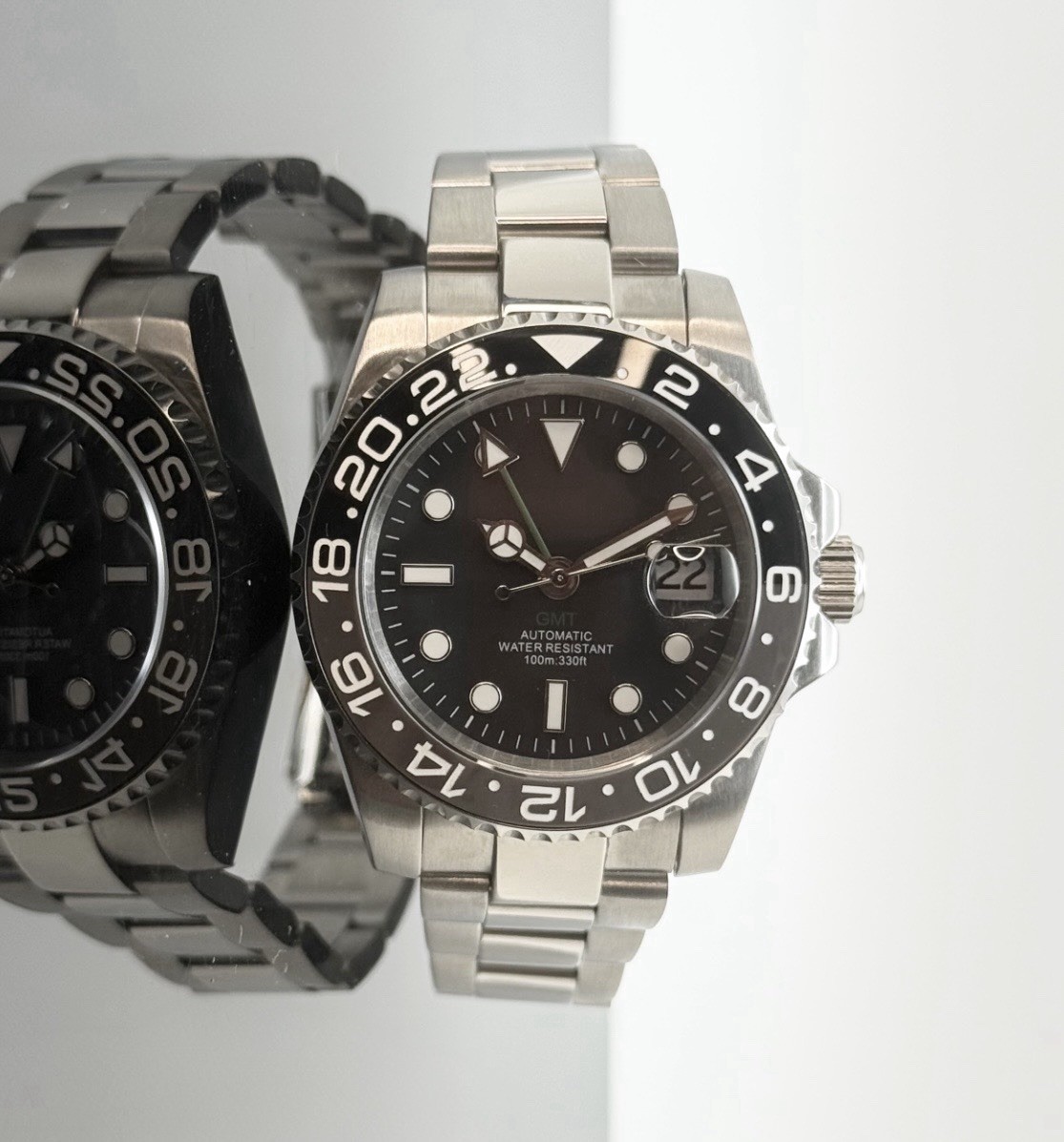 Custom Made “Bruce” Gray 40mm GMT Style Diver Mod Watch w/ Automatic Movement