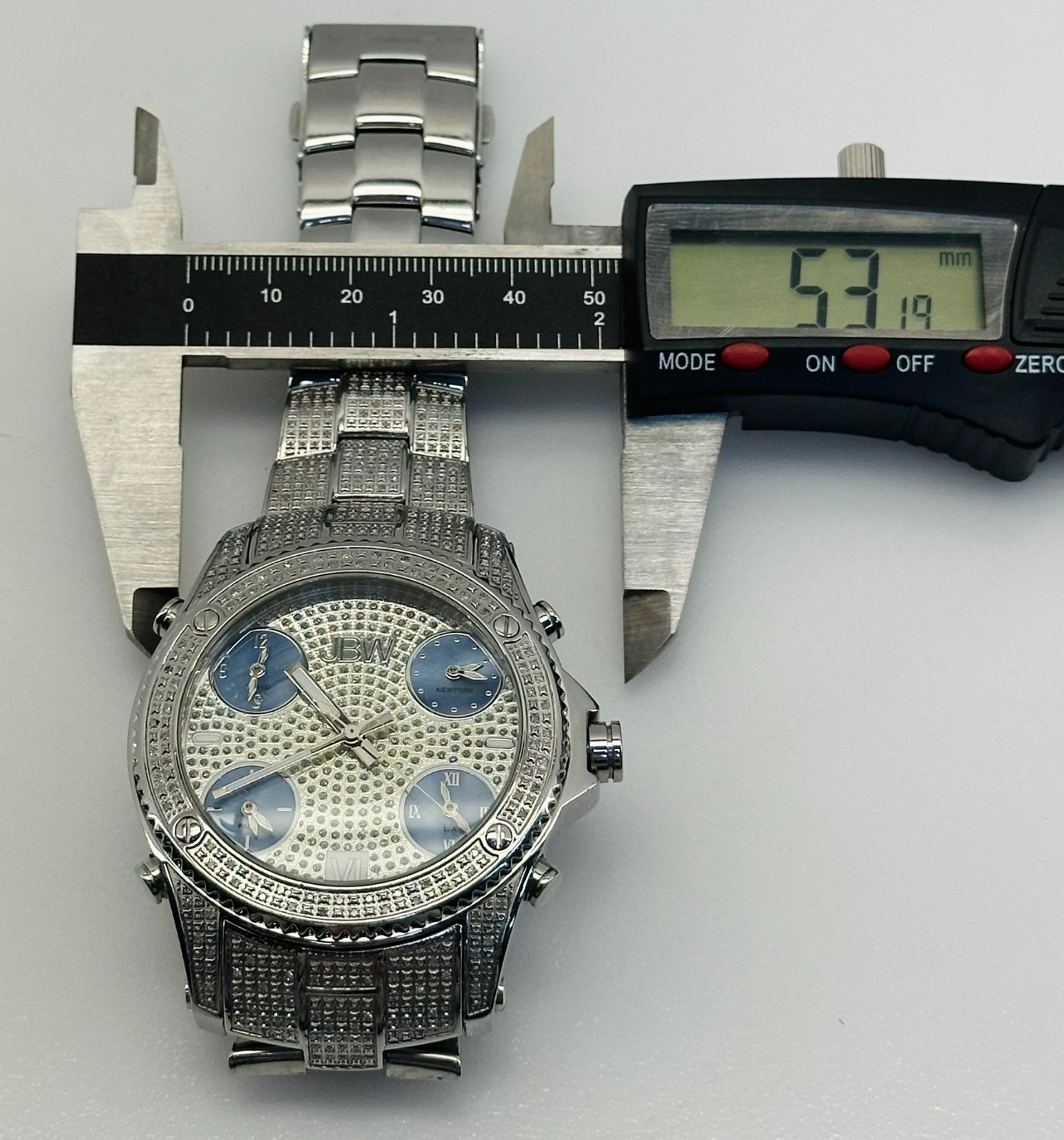 JBW Jet Setter SS Diamond Multi Time-Zone Men’s Watch JB-6213-C #170
