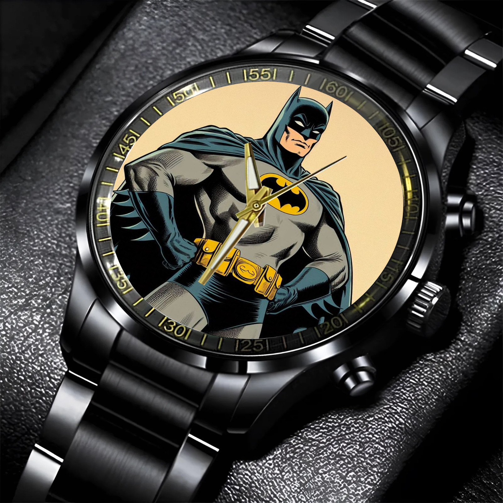 Batman Black Stainless Steel Watch Gift For Fans CB1782