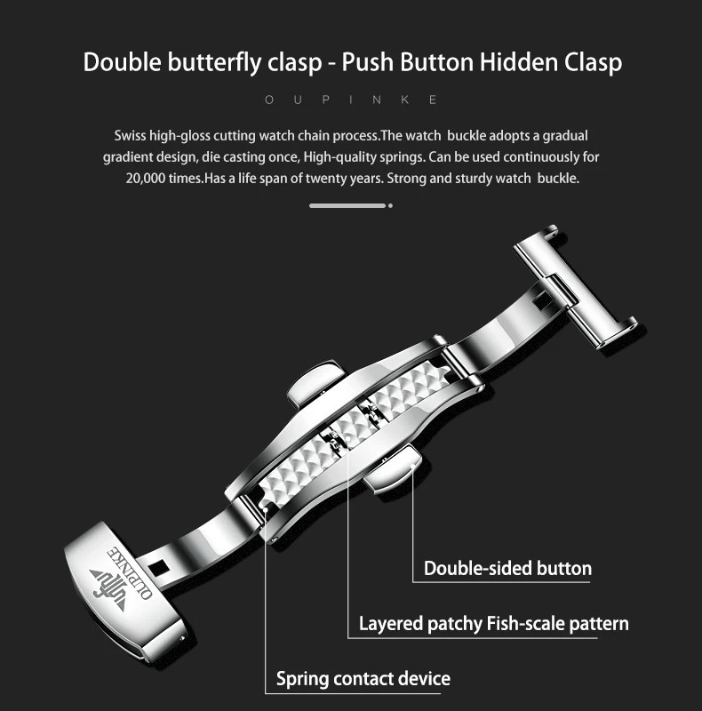 Automatic Mechanical Watch Waterproof Skeleton Luxury Dial Men Men’s Strap