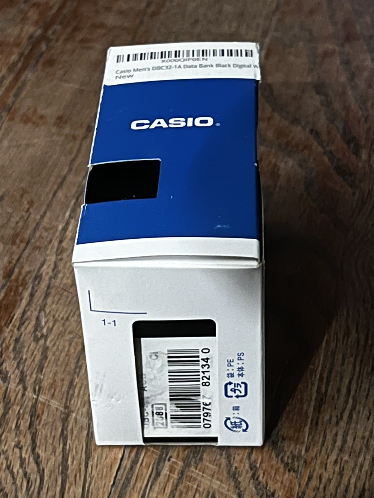 Casio DBC32-1A, 25-Page Databank Watch, Calculator, Resin Band, 10 Year Battery
