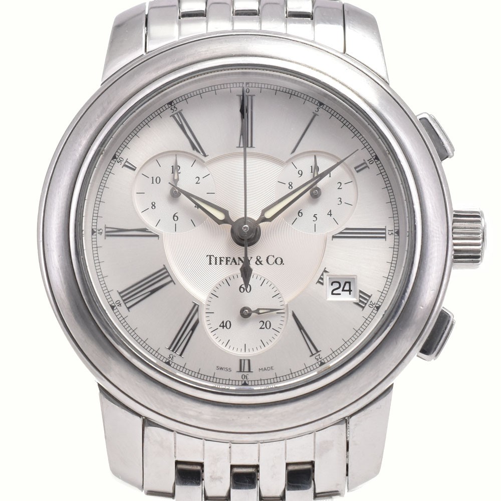 TIFFANY&Co. Mark round Chronograph Silver Dial Quartz Men’s Watch D#146449