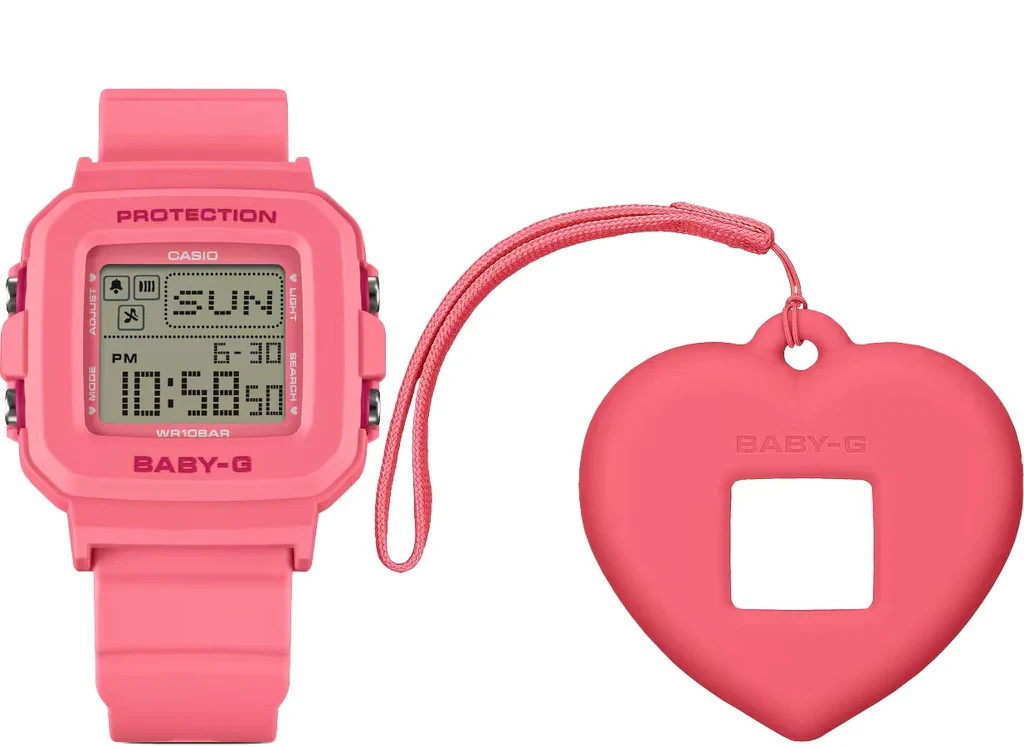 NEW Casio Baby-G +PLUS DIGITAL HEART Pink Mix ‘n Match Womens Watch BGD10KH-4