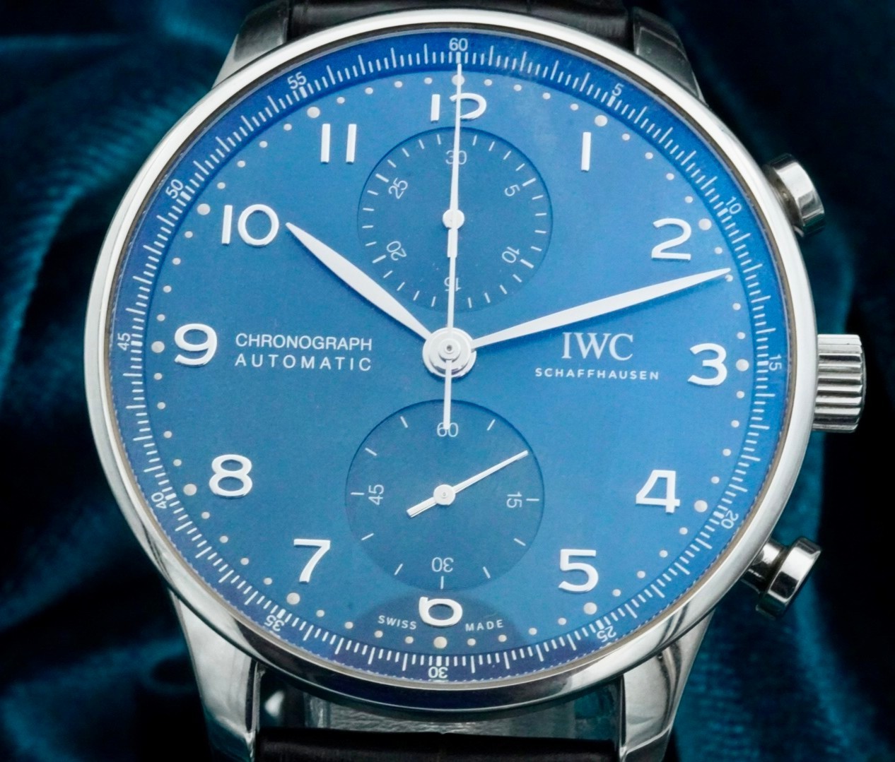 2021 IWC Portugieser Chronograph 41 Blue Dial IW371606 IWC Warranty until 2029