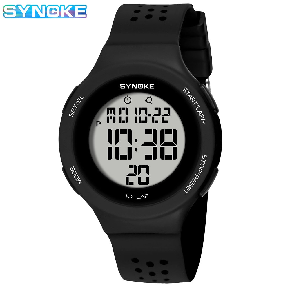 US Womens Girls Outdoor Sport Digital Watch Waterproof Back Light LED Watch Gift
