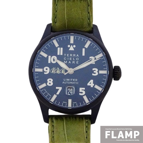 TERRA CIELO MARE Aviatore Mark II TC7103LIM3PA Arm 19.0cm 7.5in Automatic Watch