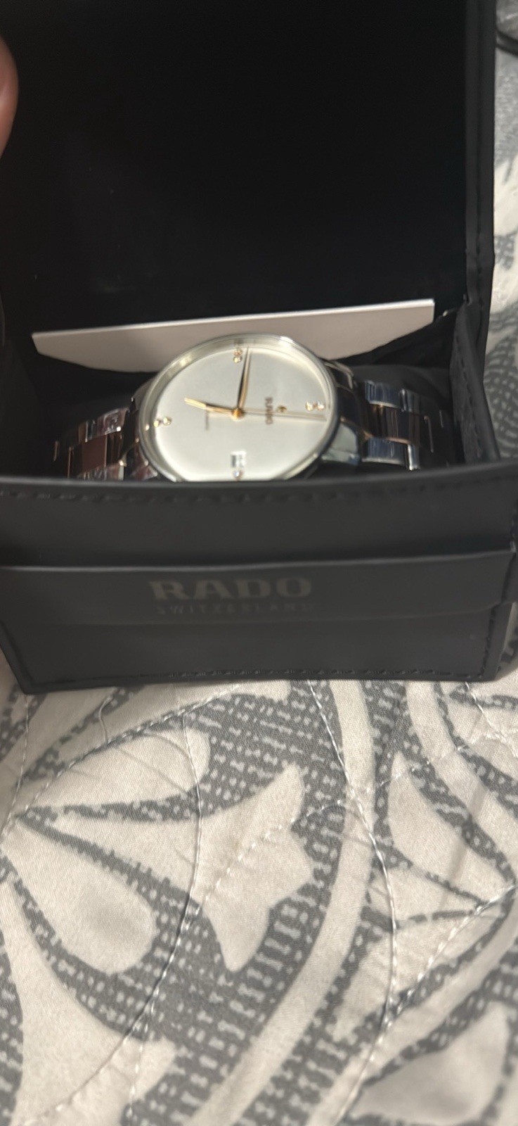 Rado Centrix Automatic Two-Tone Silver Dial Date Diamond Markers Watch w/ Box