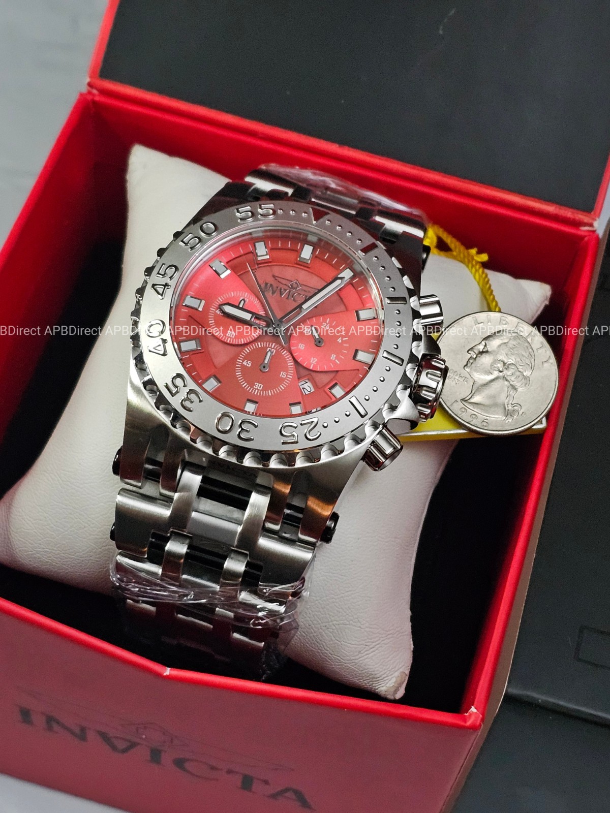 Invicta – CHAOS – Coalition Forces Silver Red – 50mm Chronograph Mens Watch