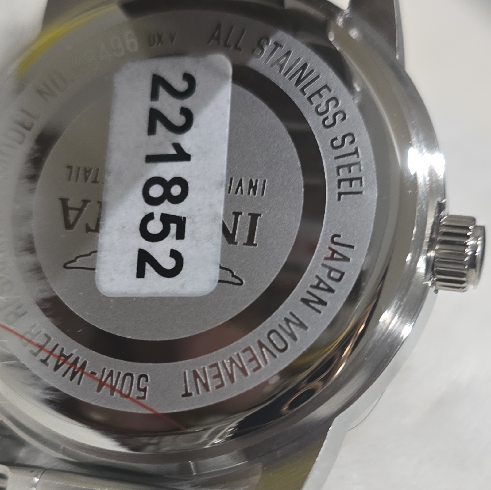 Invicta Men’s Watch Celestial Red Dial Silver Stainless Steel Bracelet 48496