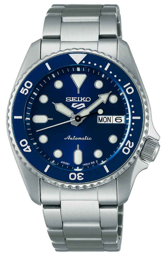 Seiko 5 Sports Automatic Blue Dial Stainless Steel Mens Watch SRPL77