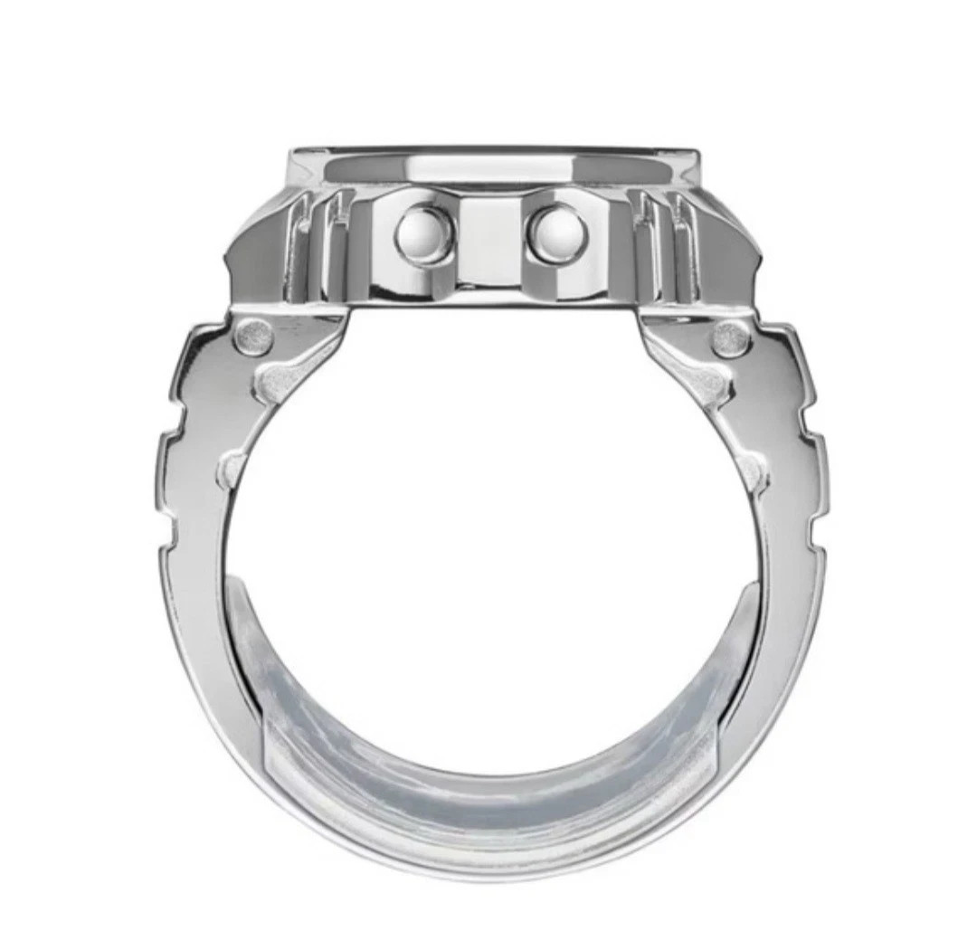 Casio 50th Anniversary Sliver Digital Steel Ring Watch CRW001-1